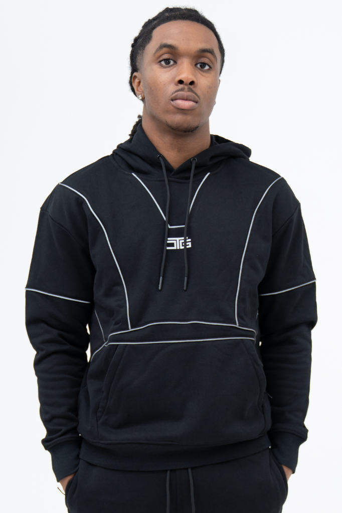 Reflective Piping Pant - Black