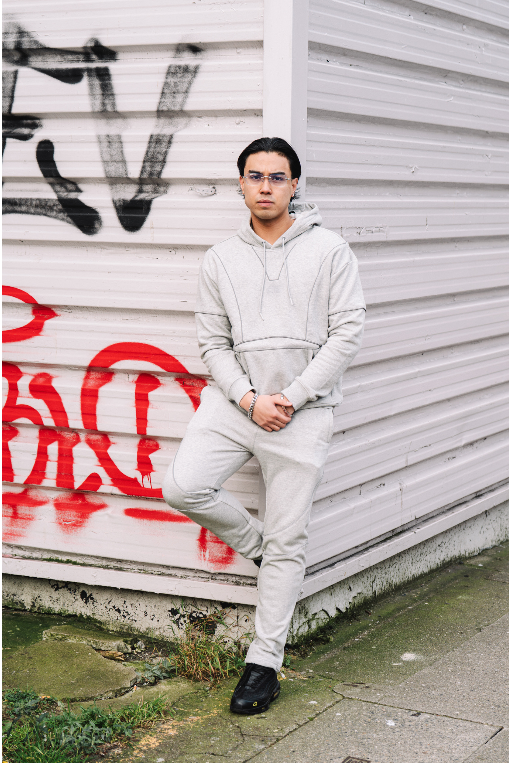 Reflective Piping Pant - Grey